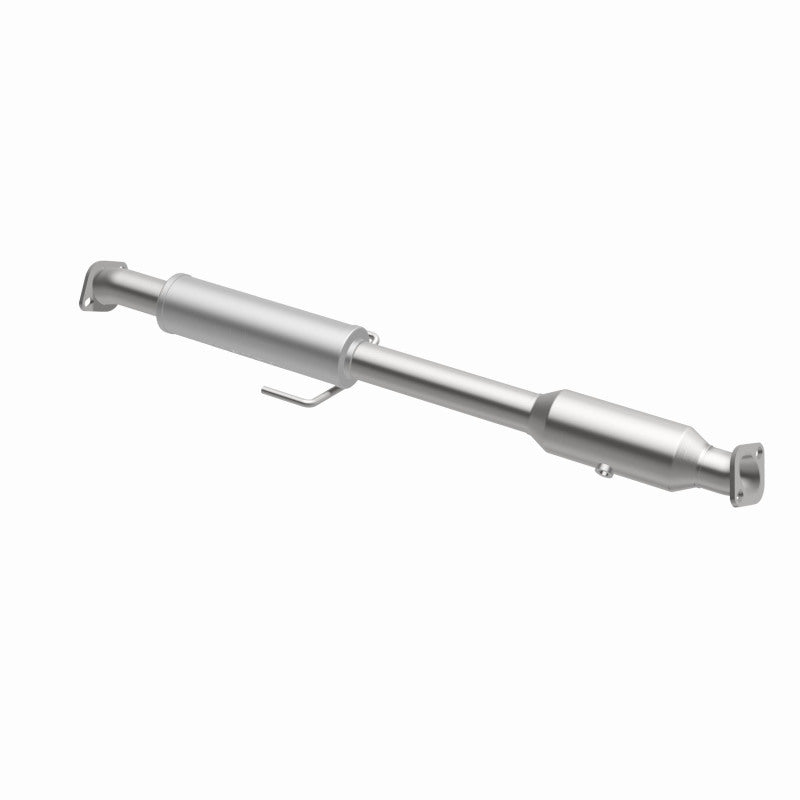MagnaFlow 5561133 carb direct-fit catalytic converter, opposite front three-quarter view of the turntable spin