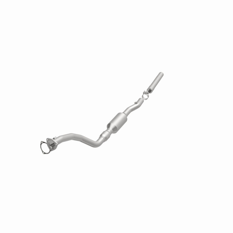 MagnaFlow 22963 hm grade direct-fit catalytic converter, opposite front three-quarter view of the turntable spin