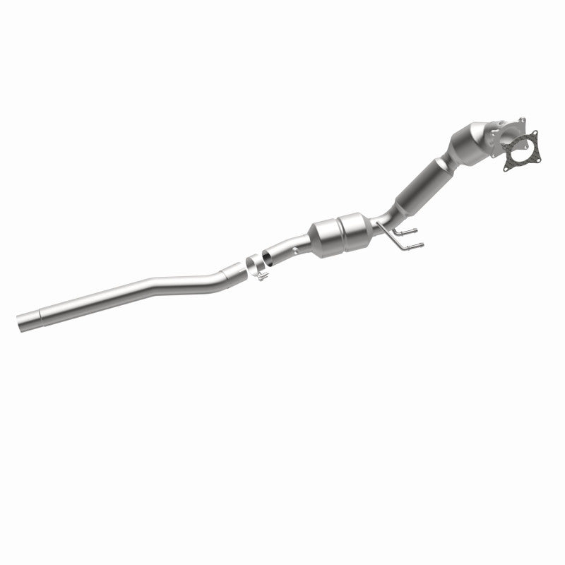 MagnaFlow 52408 oem grade direct-fit catalytic converter, opposite side view of the turntable spin