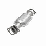 MagnaFlow 49447 oem grade direct-fit catalytic converter, opposite front three-quarter view of the turntable spin