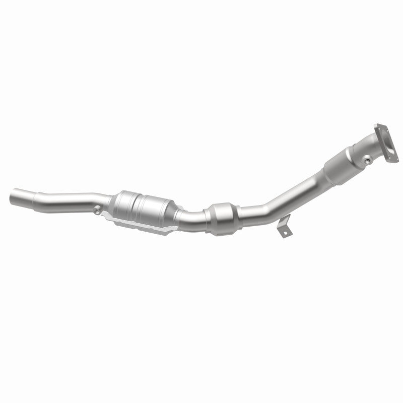 MagnaFlow 24893 hm grade direct-fit catalytic converter, opposite rear three-quarter view of the turntable spin