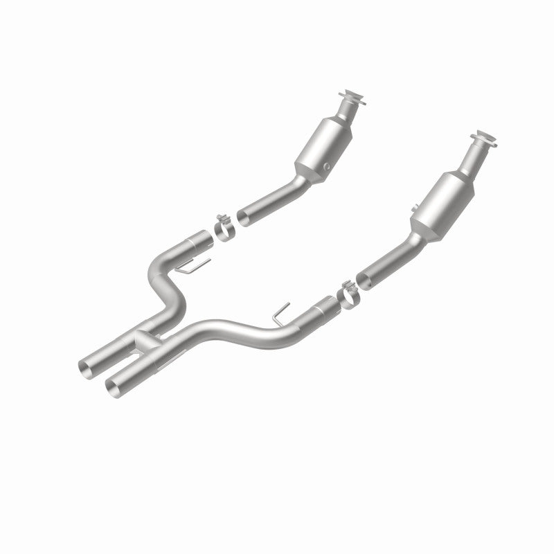 MagnaFlow 49001 oem grade direct-fit catalytic converter, rear view of the turntable spin