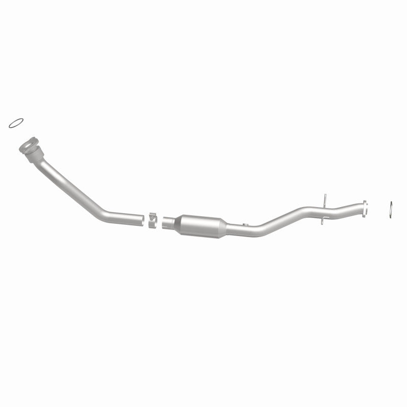 MagnaFlow 23485 hm grade direct-fit catalytic converter, side view of the turntable spin