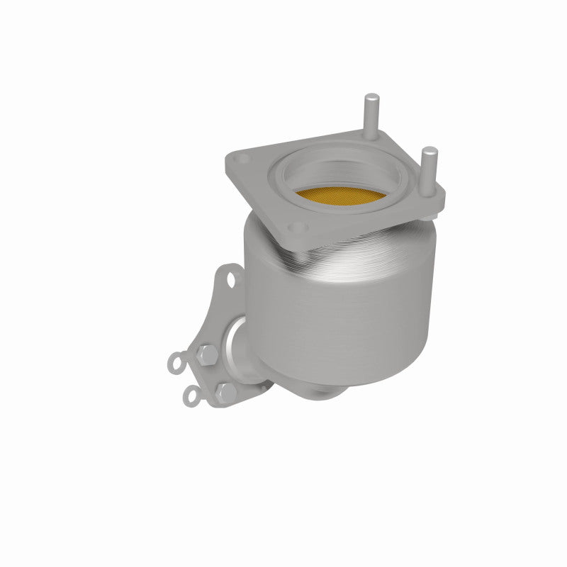MagnaFlow 52163 oem grade direct-fit catalytic converter, rear three-quarter view of the turntable spin