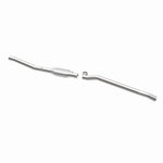MagnaFlow 23506 hm grade direct-fit catalytic converter, opposite rear three-quarter view of the turntable spin