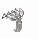 MagnaFlow 49999 oem grade manifold converter, rear view of the turntable spin