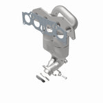 MagnaFlow 51830 oem grade manifold converter, rear view of the turntable spin