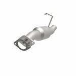 MagnaFlow 5451006 carb direct-fit catalytic converter, opposite front three-quarter view of the turntable spin