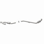 MagnaFlow 24272 hm grade direct-fit catalytic converter, opposite rear three-quarter view of the turntable spin