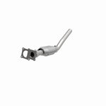 MagnaFlow 23274 hm grade direct-fit catalytic converter, opposite front three-quarter view of the turntable spin