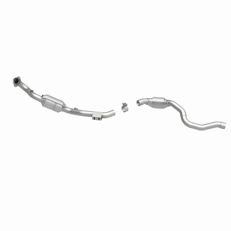 MagnaFlow 447277 carb direct-fit catalytic converter, side view of the turntable spin