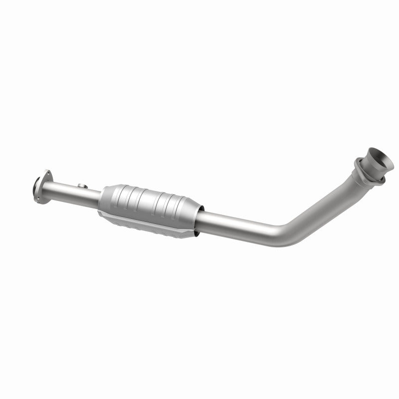MagnaFlow 23460 hm grade direct-fit catalytic converter, opposite rear three-quarter view of the turntable spin