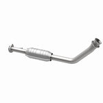 MagnaFlow 23460 hm grade direct-fit catalytic converter, opposite rear three-quarter view of the turntable spin