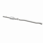 MagnaFlow 23505 hm grade direct-fit catalytic converter, opposite rear three-quarter view of the turntable spin