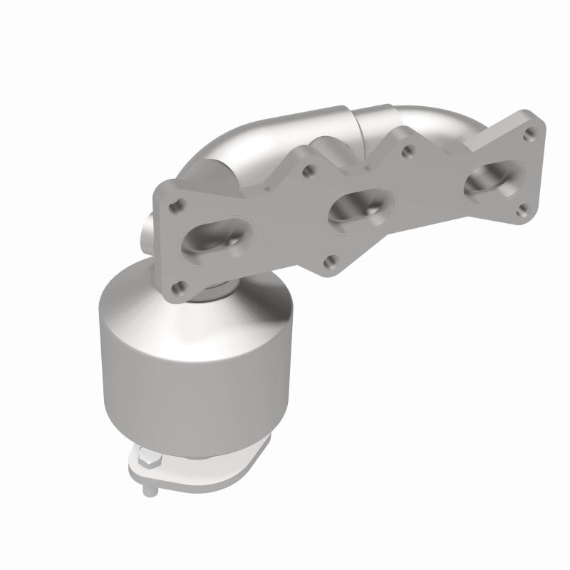 MagnaFlow 452026 carb manifold converter, rear three-quarter view of the turntable spin