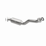 MagnaFlow 5461767 carb direct-fit catalytic converter, opposite front three-quarter view of the turntable spin