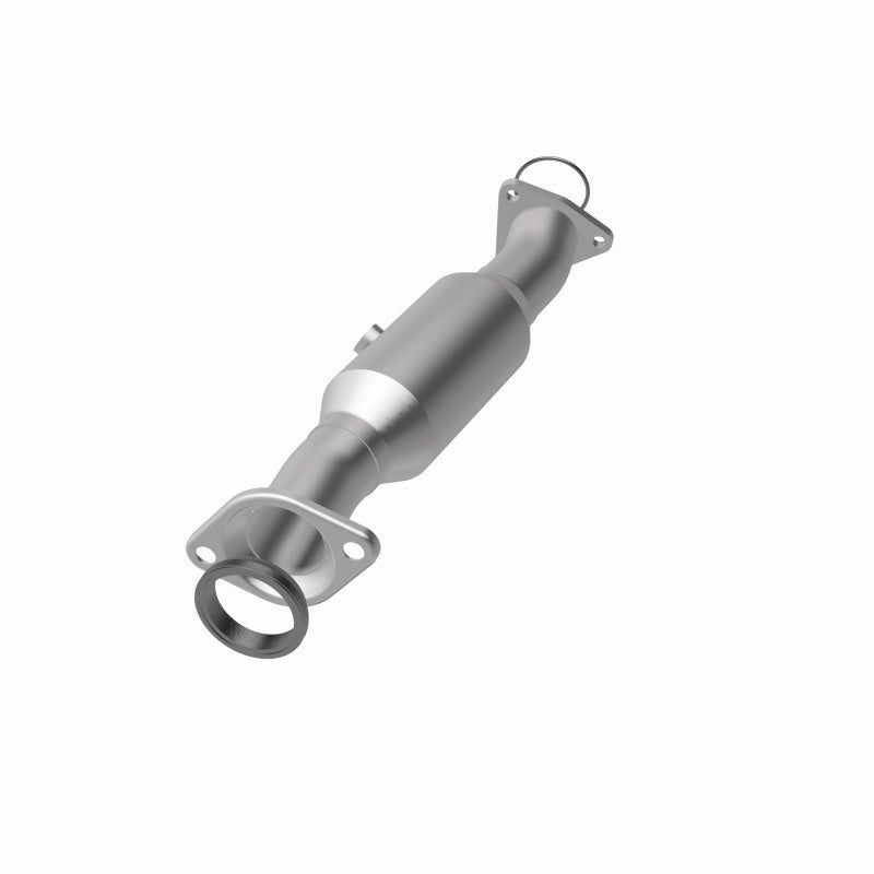 MagnaFlow 4481724 carb direct-fit catalytic converter, opposite front three-quarter view of the turntable spin