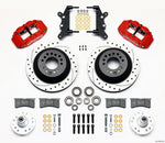 Wilwood Narrow Superlite 6R Frt Hub & 1PC Rtr Kit 12.88in Drilled -Red 60-68 Ford/Mercury Full Size