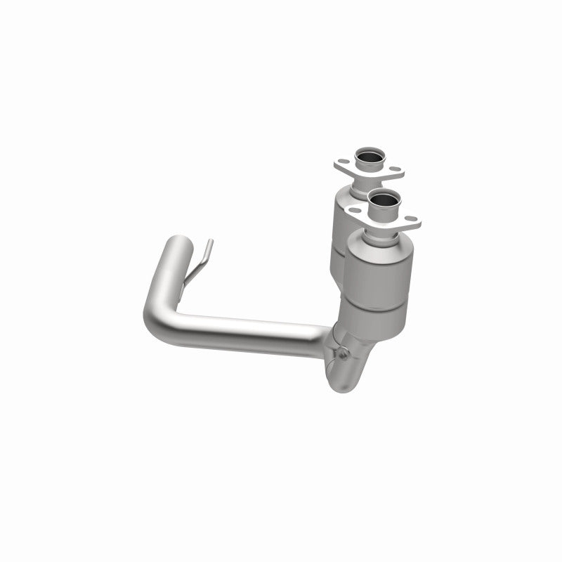 MagnaFlow 458053 carb direct-fit catalytic converter, opposite side view of the turntable spin