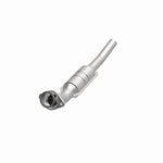 MagnaFlow 5571479 carb direct-fit catalytic converter, front three-quarter view of the turntable spin