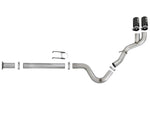 aFe Rebel XD 4in SS DPF-Back Exhaust 17-18 Ford Diesel Trucks V8-6.7L (td) w/ Dual Black Tips