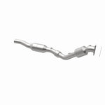 MagnaFlow 49916 oem grade direct-fit catalytic converter, opposite rear three-quarter view of the turntable spin