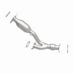 MagnaFlow 52182 oem grade direct-fit catalytic converter, side view of the turntable spin