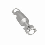 MagnaFlow 5491924 carb direct-fit catalytic converter, rear three-quarter view of the turntable spin