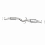 MagnaFlow 93194 hm grade direct-fit catalytic converter, side view of the turntable spin