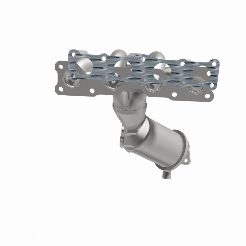 MagnaFlow 50708 hm grade manifold converter, front three-quarter view of the turntable spin