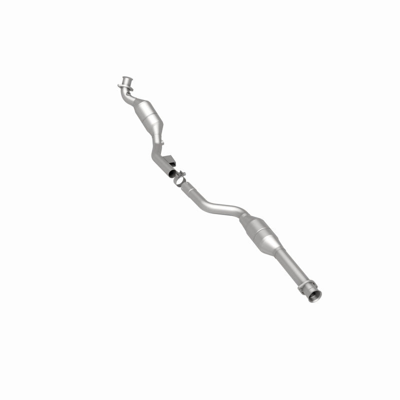 MagnaFlow 93288 hm grade direct-fit catalytic converter, rear three-quarter view of the turntable spin