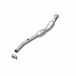 MagnaFlow 49724 oem grade direct-fit catalytic converter, rear view of the turntable spin