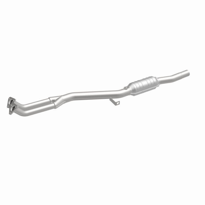 MagnaFlow 93685 epa direct-fit catalytic converter, front three-quarter view of the turntable spin