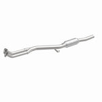 MagnaFlow 93685 epa direct-fit catalytic converter, front three-quarter view of the turntable spin