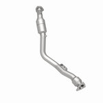 MagnaFlow 49875 oem grade direct-fit catalytic converter, rear three-quarter view of the turntable spin