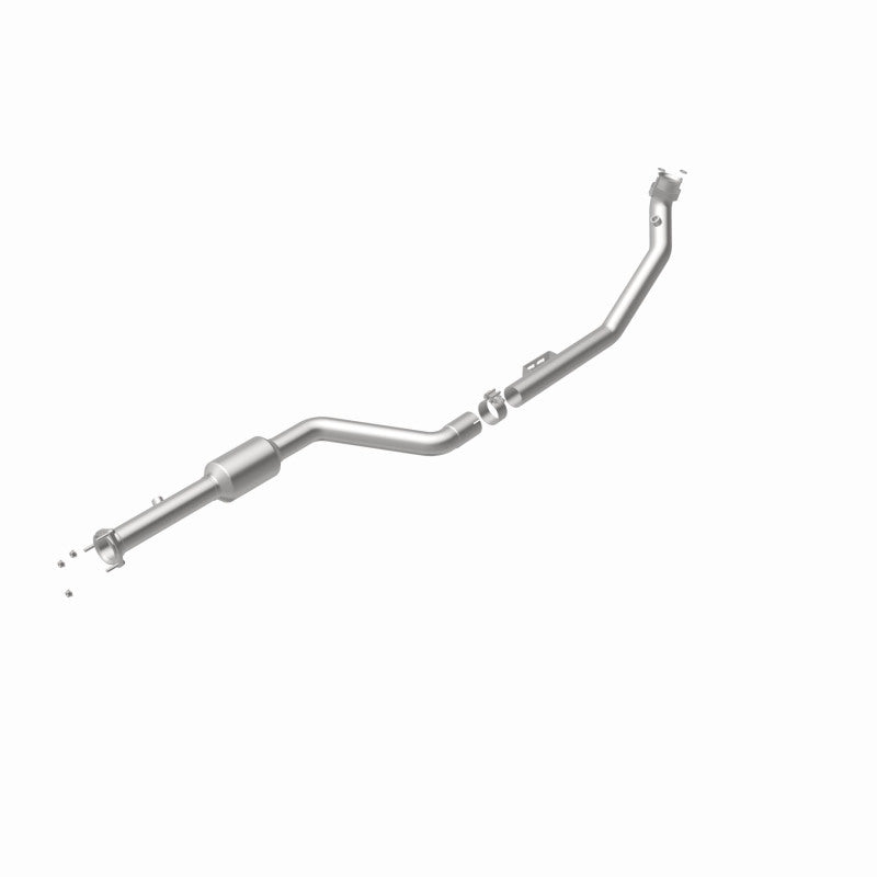 MagnaFlow 52722 oem grade direct-fit catalytic converter, rear view of the turntable spin