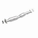 MagnaFlow 23137 hm grade direct-fit catalytic converter, front three-quarter view of the turntable spin