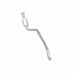MagnaFlow 93278 hm grade direct-fit catalytic converter, rear three-quarter view of the turntable spin