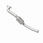 MagnaFlow 5551723 carb direct-fit catalytic converter, rear view of the turntable spin