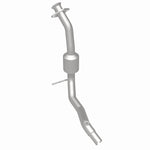 MagnaFlow 50204 hm grade direct-fit catalytic converter, rear three-quarter view of the turntable spin