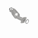 MagnaFlow 52557 oem grade direct-fit catalytic converter, rear three-quarter view of the turntable spin