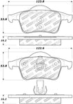 StopTech Street Select Brake Pads w/ Hardware Rear - 01-09 Volvo S60