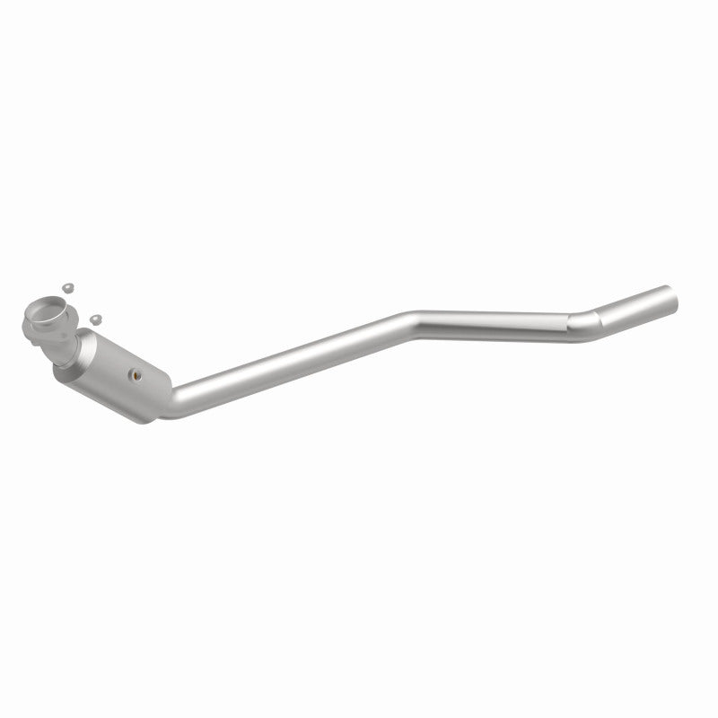 MagnaFlow 52076 oem grade direct-fit catalytic converter, front three-quarter view of the turntable spin