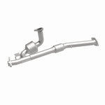 MagnaFlow 24405 hm grade direct-fit catalytic converter, front three-quarter view of the turntable spin