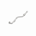 MagnaFlow 52722 oem grade direct-fit catalytic converter, opposite front three-quarter view of the turntable spin
