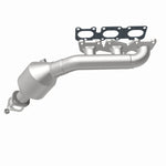 MagnaFlow 51401 oem grade manifold converter, rear view of the turntable spin