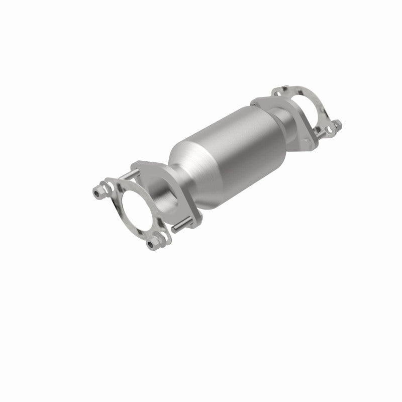 MagnaFlow 49740 oem grade direct-fit catalytic converter, rear view of the turntable spin