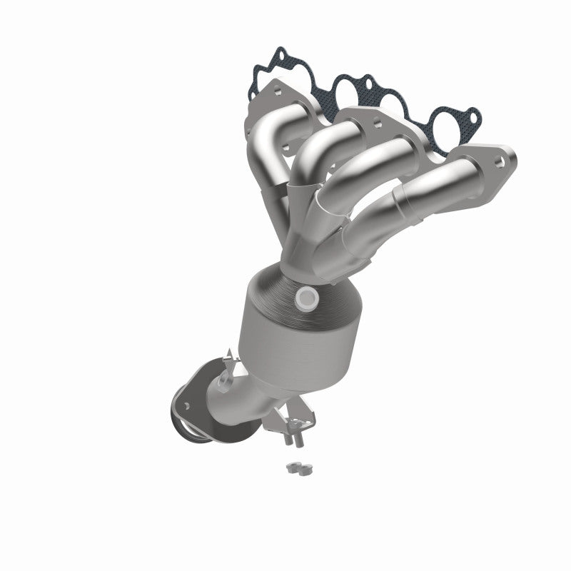 MagnaFlow 5531919 carb manifold converter, opposite rear three-quarter view of the turntable spin
