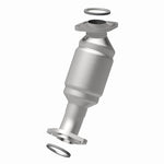 MagnaFlow 93259 hm grade direct-fit catalytic converter, rear three-quarter view of the turntable spin