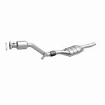 MagnaFlow 51589 oem grade direct-fit catalytic converter, front three-quarter view of the turntable spin